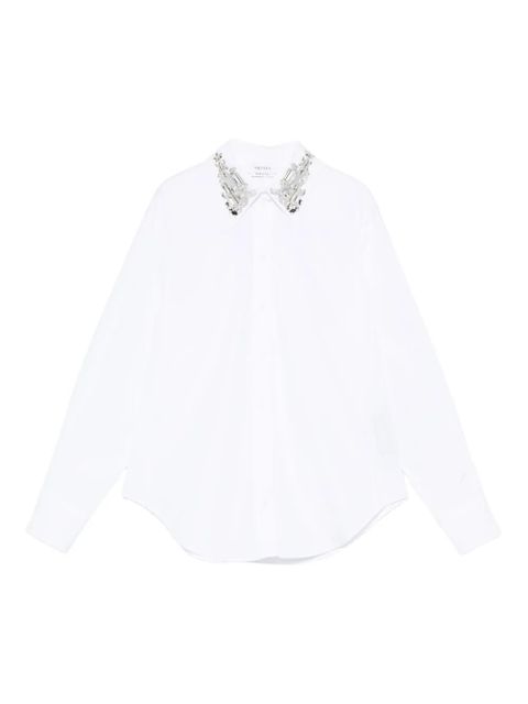 Alexander McQueen embellished-collar shirt - White - zdjęcie produktu nr 1
