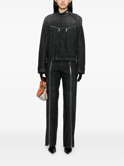 Jean Paul Gaultier zipped denim jacket - Black