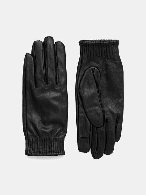 Medicine rękawiczki skórzane damskie kolor czarny - zdjęcie produktu nr 2