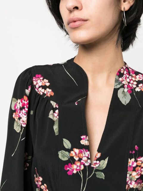 TWINSET floral-print V-neck dress - Black