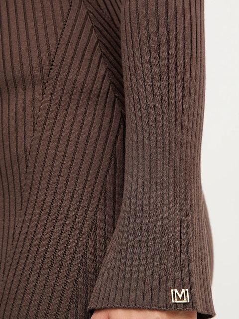 Marciano by Guess sukienka AGATHE kolor brązowy maxi dopasowana 5BGK55 5891Z