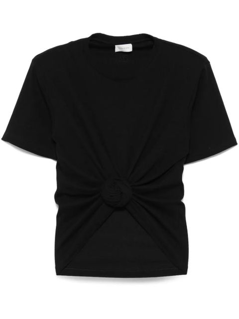 Magda Butrym knot-detail T-shirt - Black - zdjęcie produktu nr 1