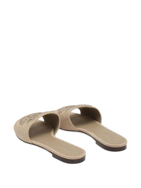 Dolce & Gabbana crystal-embellished sandals - Neutrals