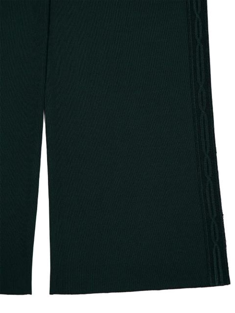 Ferragamo ribbed side-lace trousers - Blue