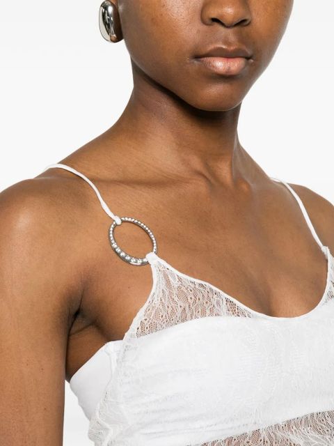 Oséree lace ring-detail maxi dress - White