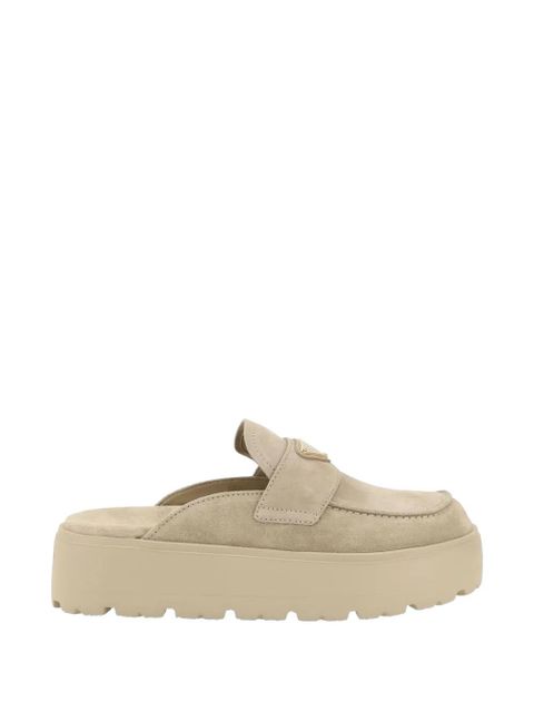 Prada triangle-logo mules - Neutrals - zdjęcie produktu nr 1