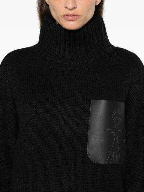 JW Anderson leather-pocket sweater - Black