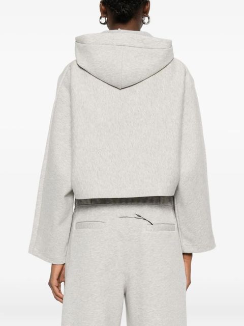 Jean Paul Gaultier cropped hoodie - Grey