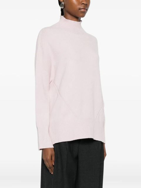 SOLOTRE ribbed high-neck sweater - Pink