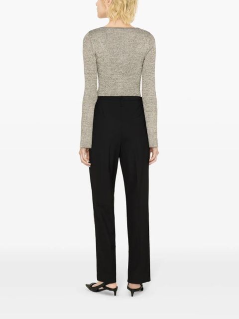 GANNI mid-rise tailored trousers - Black