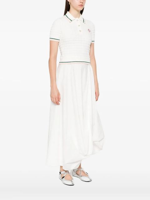 Casablanca textured-knit polo dress - White - zdjęcie produktu nr 2