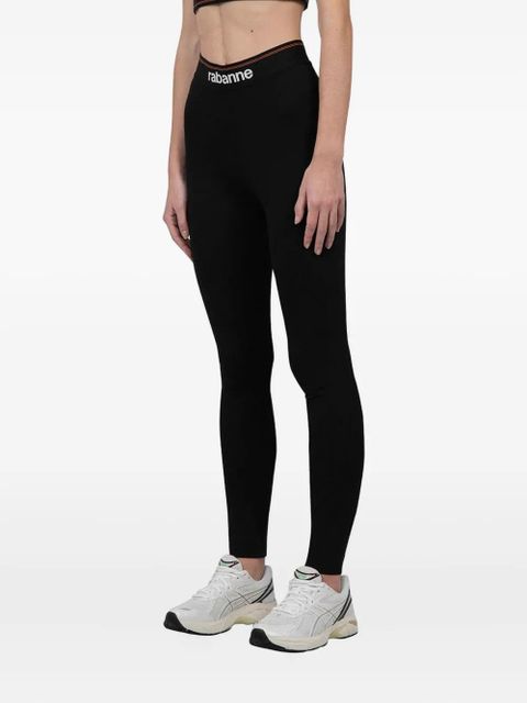 Rabanne logo-waistband leggings - Black - zdjęcie produktu nr 2