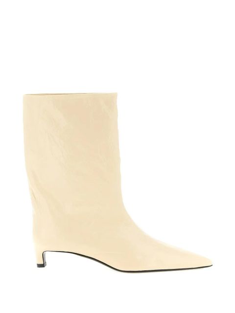 Jil Sander craquelé pointed leather ankle boots - Neutrals - zdjęcie produktu nr 1