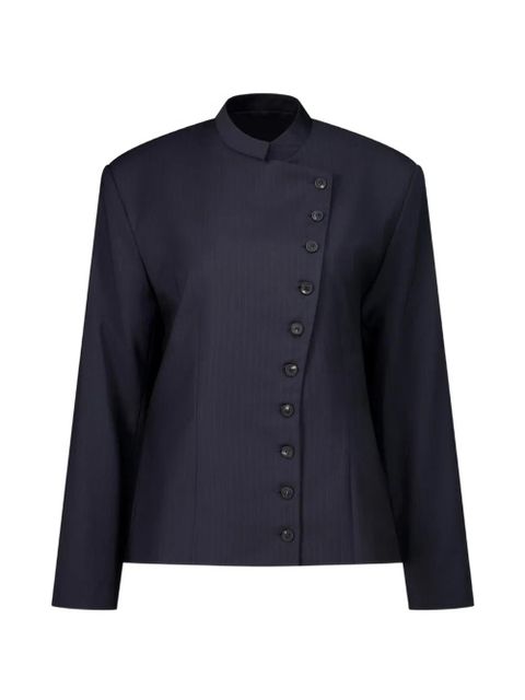 Paloma Wool Banjo buttoned pinstripe-pattern jacket - Blue - zdjęcie produktu nr 1