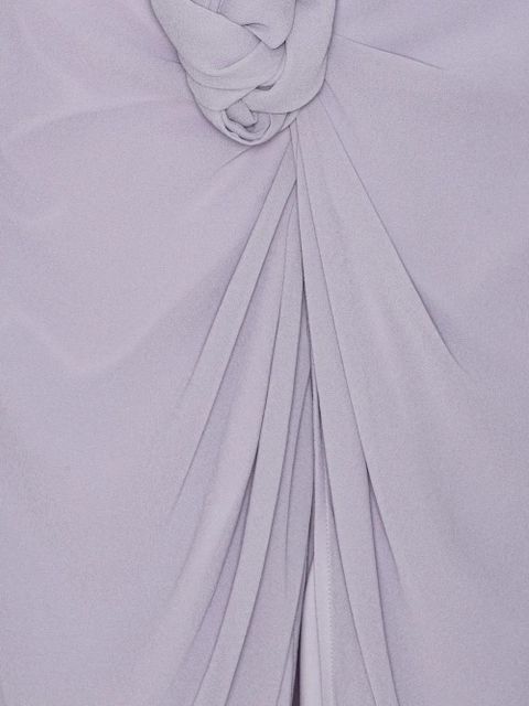 ROTATE BIRGER CHRISTENSEN knot-embellished crepe skirt - Purple