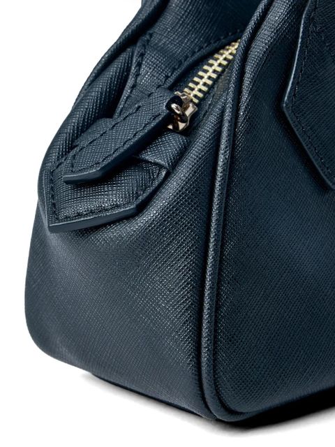 Vivienne Westwood mini Yasmine top-handle textured tote bag - Black