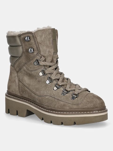 Medicine botki skórzane damskie kolor beżowy na platformie - zdjęcie produktu nr 1