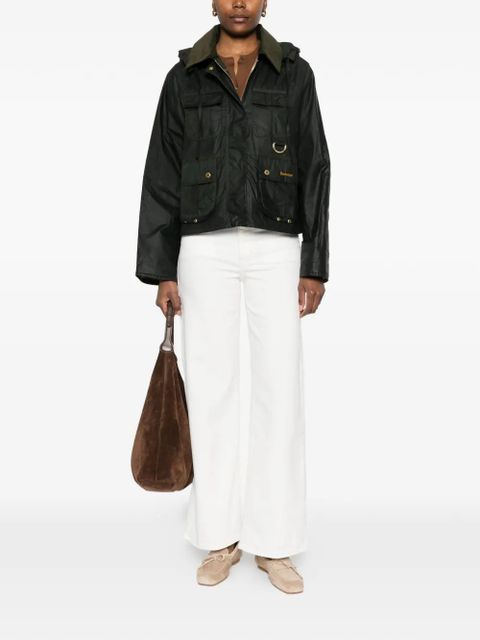 Barbour Liza Wax zip-up hooded jacket - Green - zdjęcie produktu nr 2