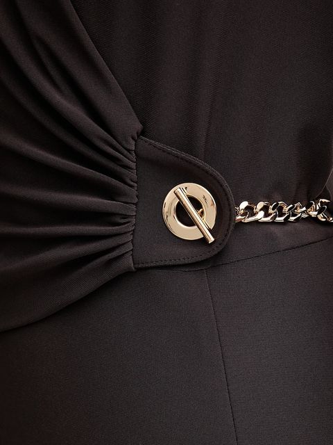 Joseph Ribkoff sukienka kolor brązowy midi rozkloszowana 253235