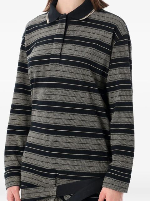 MARANT ÉTOILE striped-pattern mini polo dress - Grey