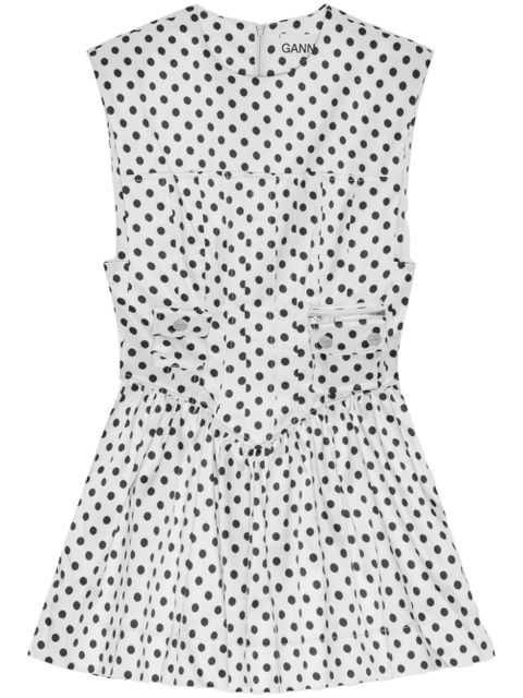GANNI polka dot-print mini dress - White - zdjęcie produktu nr 1