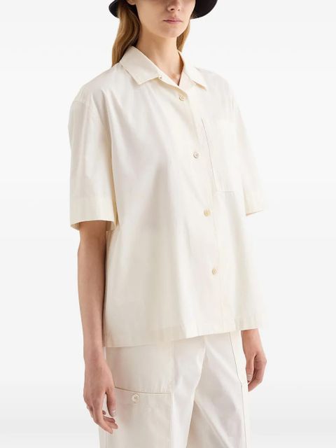 Jil Sander patch pocket cotton poplin shirt - Neutrals - zdjęcie produktu nr 1
