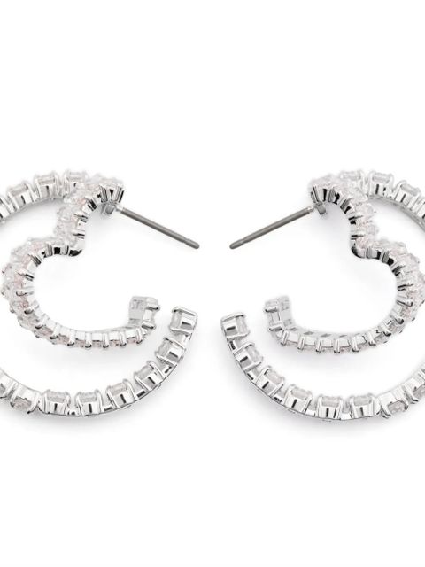 Swarovski Matrix hoop earrings - White