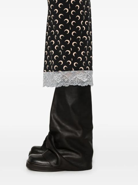 Marine Serre Crescent Moon jersey midi dress - Black