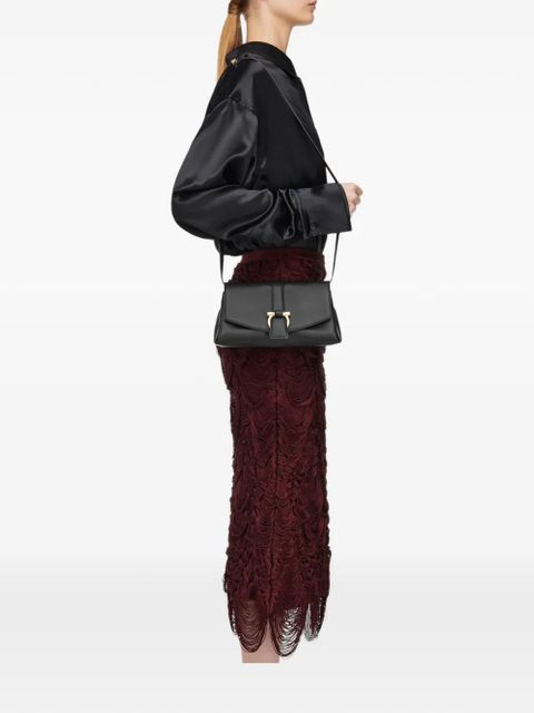 Ferragamo small front-flap soulder bag - Black - zdjęcie produktu nr 2