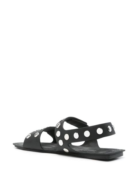 KHAITE Boden flat sandals - Black