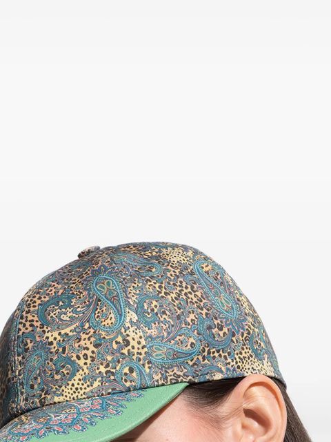 ETRO paisley-motifs animal-print baseball hat - Brown
