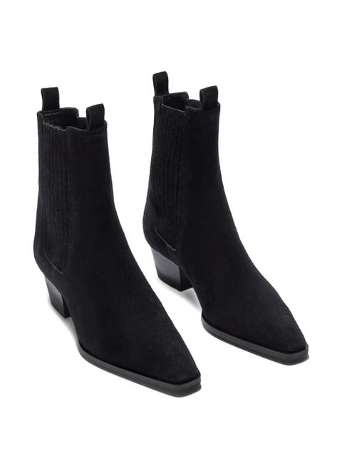 Aeyde 30mm Kiki suede ankle boots - Black - zdjęcie produktu nr 2