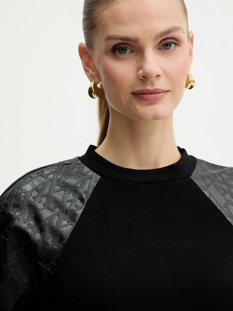 Armani Exchange bluza damska kolor czarny gładka XW001292 AF16111