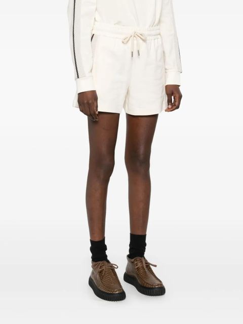 Moncler knitted-trim track shorts - Neutrals