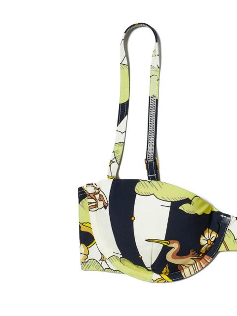 Tory Burch graphic-print underwired bikini top - Blue - zdjęcie produktu nr 2