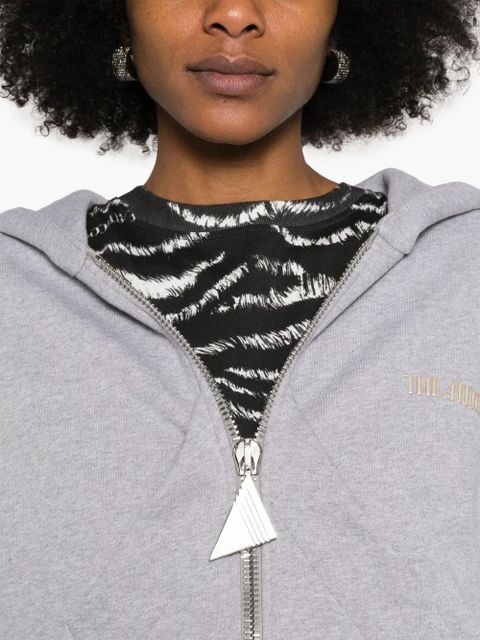 The Attico raised-logo hoodie - Grey