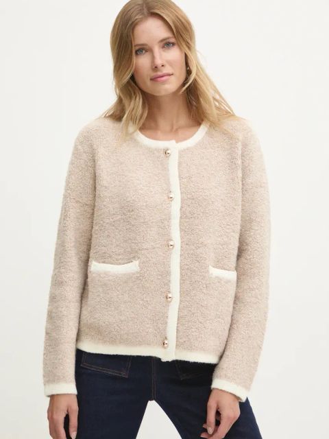Answear.LAB kardigan damski kolor beżowy
