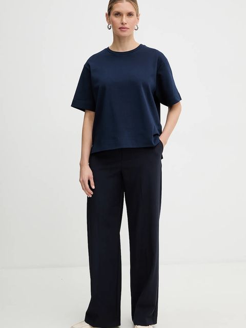 Weekend Max Mara t-shirt bawełniany MULTID damski kolor granatowy 2615941031600 - zdjęcie produktu nr 2