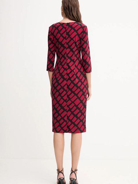 Joseph Ribkoff sukienka kolor bordowy midi dopasowana 253250