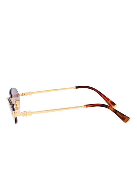 Miu Miu Eyewear oval-frame sunglasses - Gold
