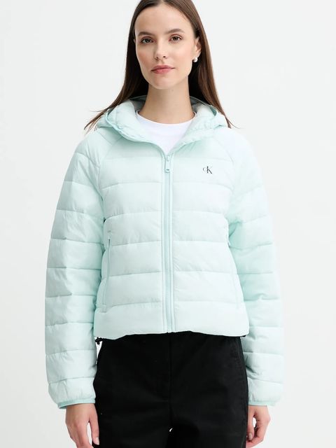 Calvin Klein Jeans kurtka kolor turkusowy przejściowa LV047C510G - zdjęcie produktu nr 1