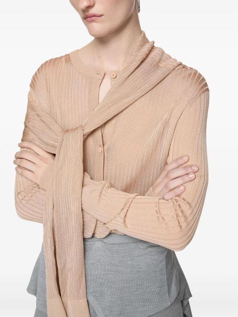 Acne Studios ribbed-knit cardigan - Neutrals