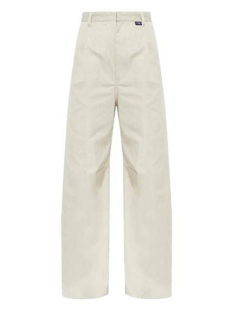 MM6 Maison Margiela pleated wide-leg trousers - Neutrals