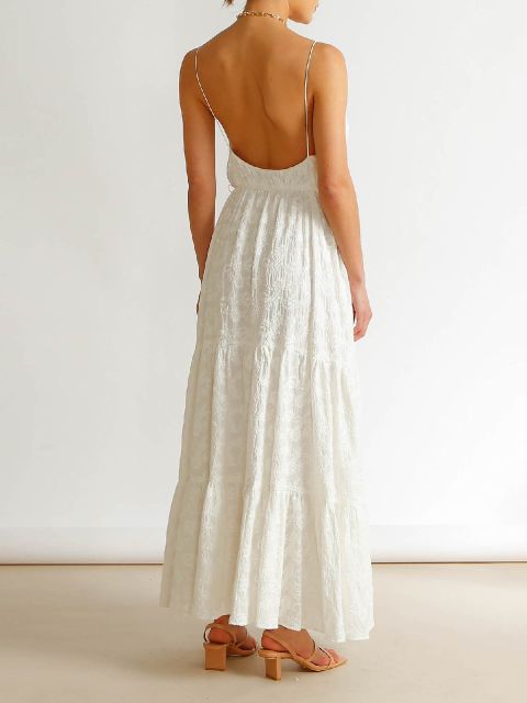 IXIAH AUSTRALIA - Biała sukienka maxi Fiorella