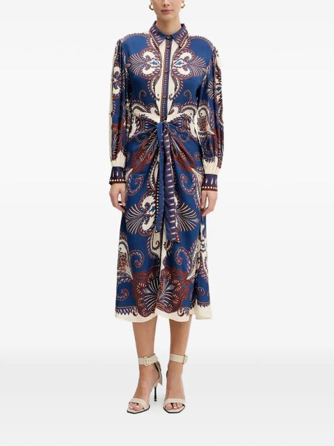 FARM Rio tie-waist midi dress - Blue - zdjęcie produktu nr 1