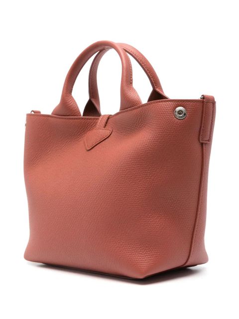 Longchamp small Le Roseau leather tote bag - Red