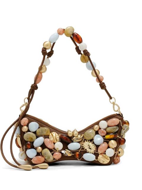 Cult Gaia beaded tote bag - Brown - zdjęcie produktu nr 1