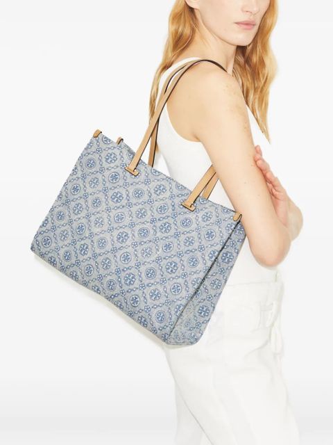 Tory Burch T-Monogram denim tote - Blue - zdjęcie produktu nr 2