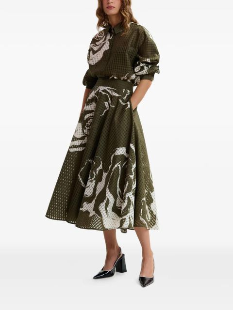 Essentiel Antwerp Jorange floral-print shirt - Green - zdjęcie produktu nr 2