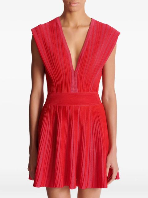 Balmain raised-seam mini dress - Pink